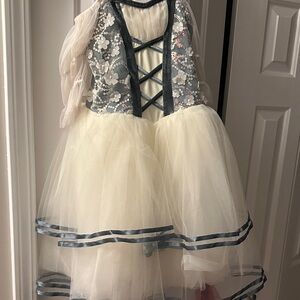 Revolution Cream and Green Dance Kids Costume